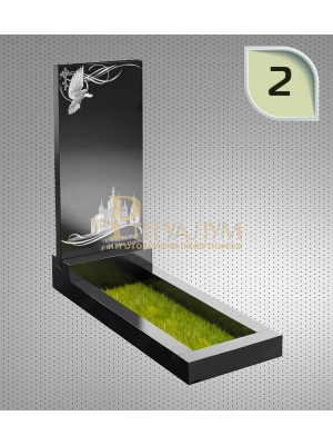 Памятник из гранита  "Клипарт" с оформлением 2 — ritualum.ru